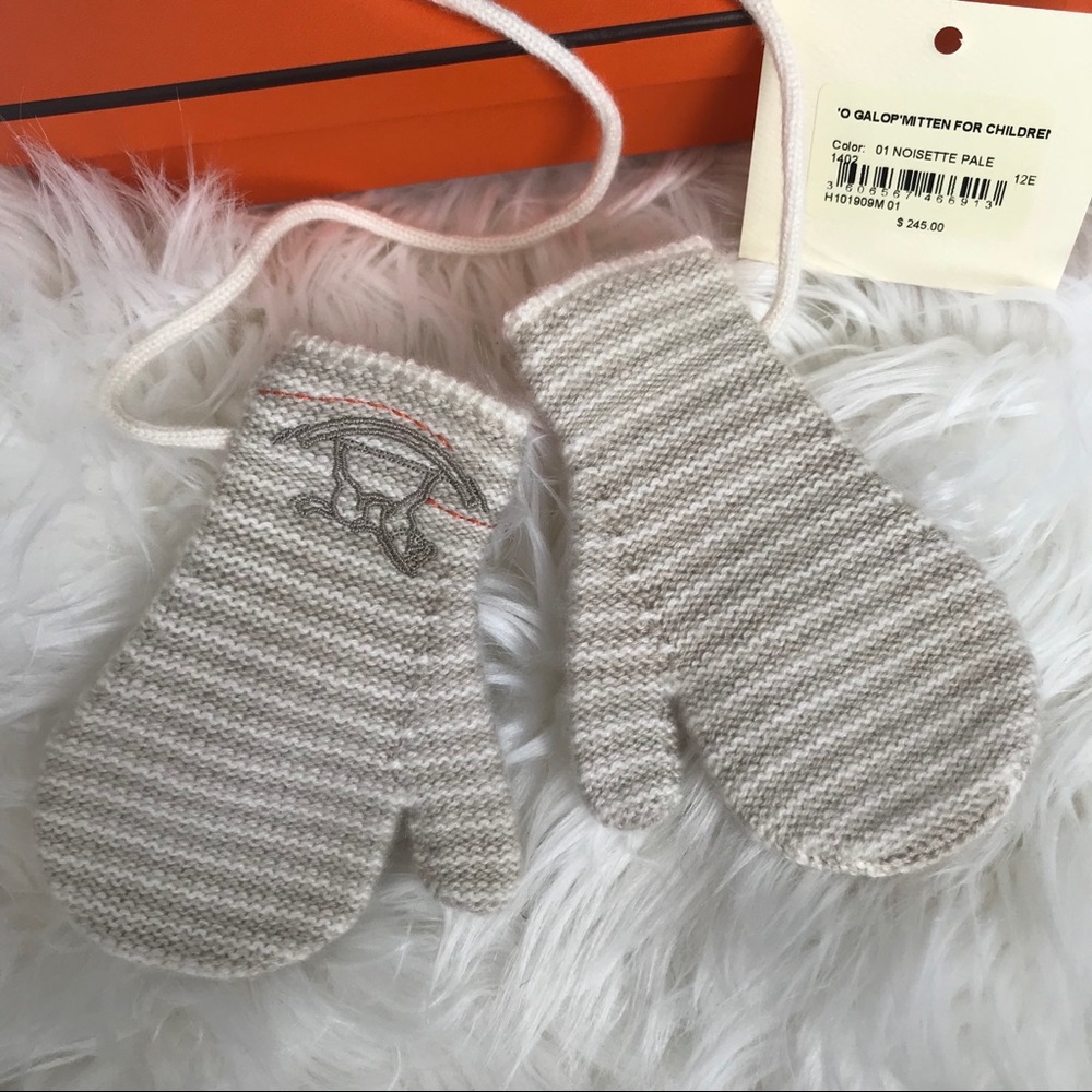 Hermes O Gallop Baby Mitten